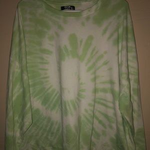 Green tie dye sweatshirt